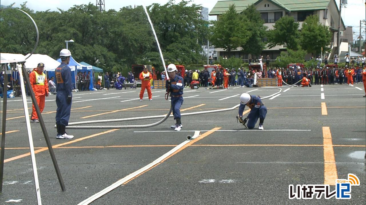 ポンプ車・伊那市　小型・南箕輪村　優勝