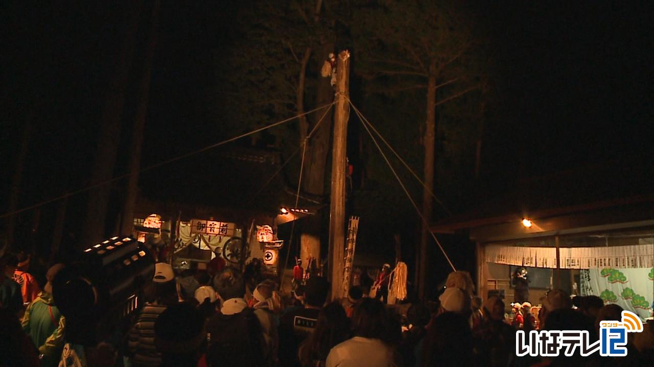 諏訪形諏訪神社　獅子引き