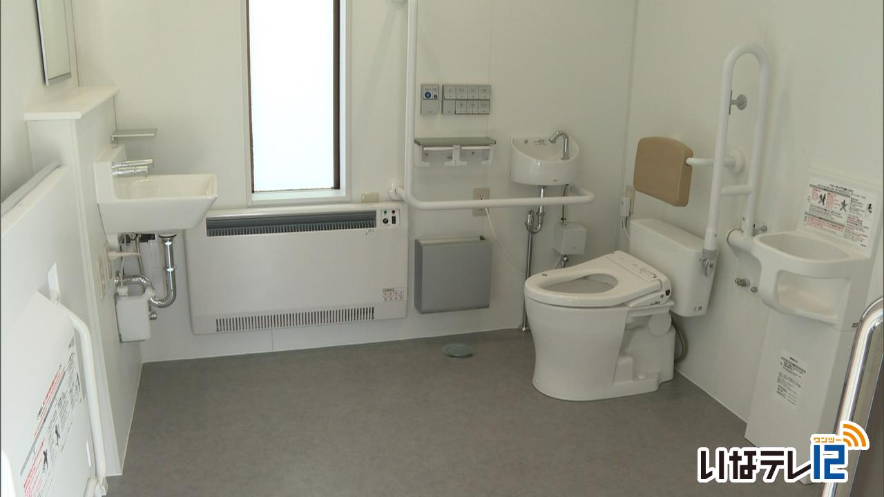 箕輪町が伊那松島駅の公衆トイレを新設