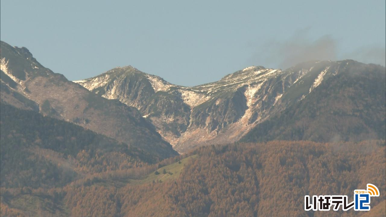 南ア・中ア　冠雪確認