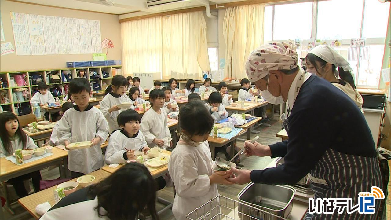 南箕輪村政１５０周年を記念　特別給食