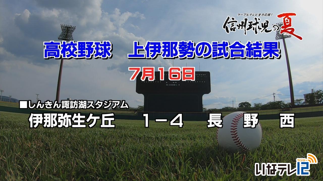 高校野球　伊那北ベスト８進出