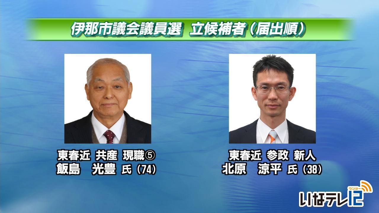 伊那市議会議員選挙　立候補者紹介（届出順９～１６）