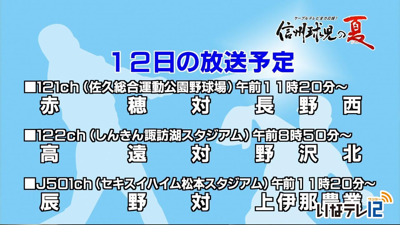 高校野球　上伊那勢の試合結果（１１日）