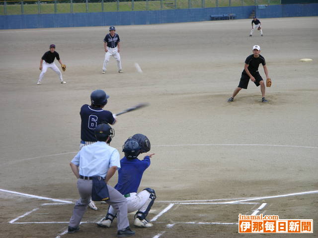 駒ケ根JCと宮田村商工会青年部親ぼく野球