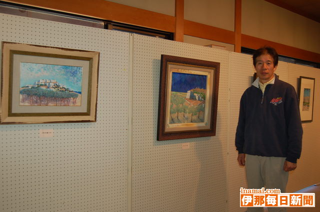 横前秀幸さん27年振りに中川村で個展