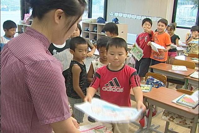 伊那市の小学校、2学期始業式