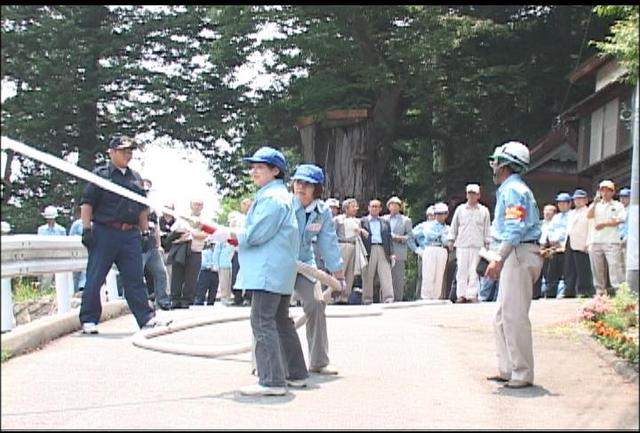 上村町自主防災訓練　福井県鯖江市が視察