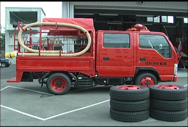 箕輪町消防団ポンプ積載車入魂式