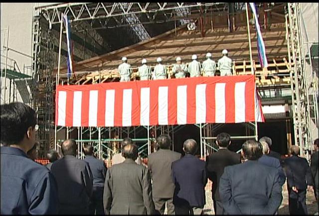 高遠町藤沢　広勝寺で上棟式