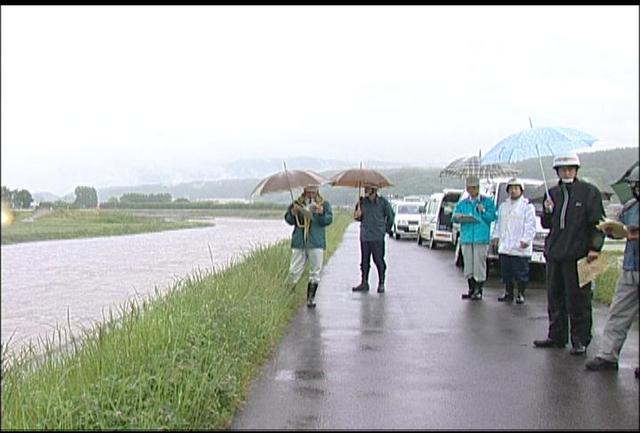 出水期を前に河川合同巡視