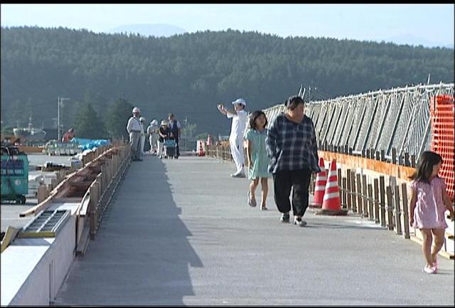 新しい天竜橋一部通行可能に