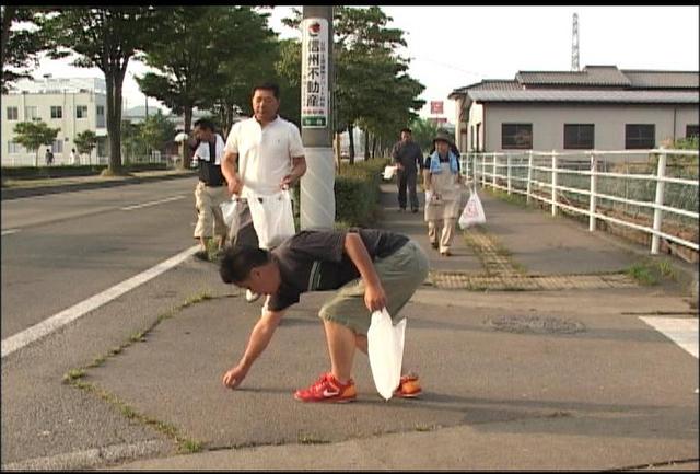 みのわ祭り実行委がごみ拾い