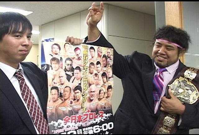 プロレスラー征矢学さん伊那市長表敬