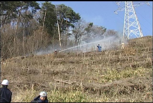 伊那市で山林火災