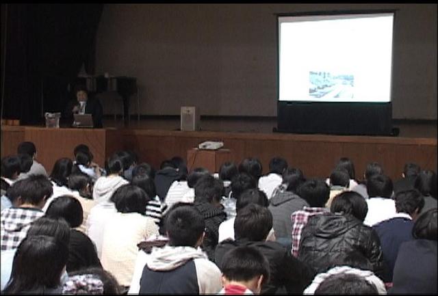 伊那北高校で震災援助活動講演会