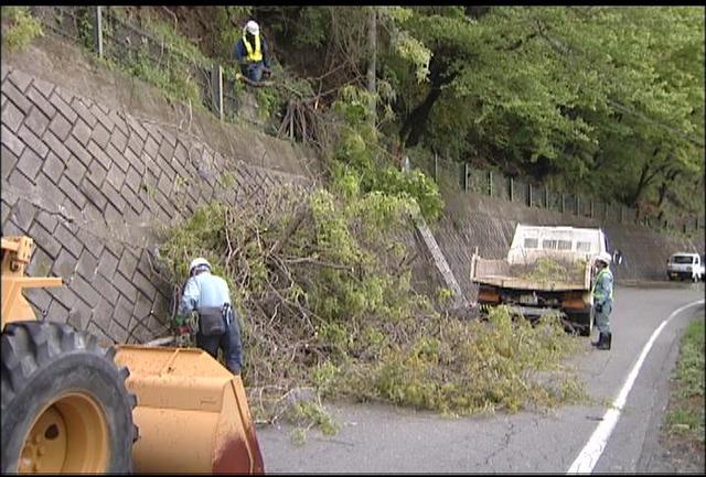 県道西伊那線通行止め解除に