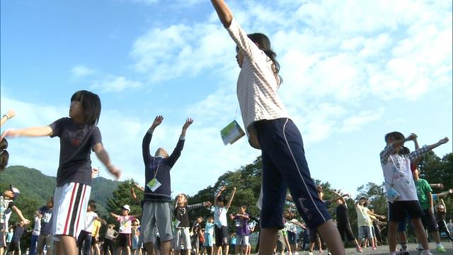 夏休みを前にラジオ体操教室