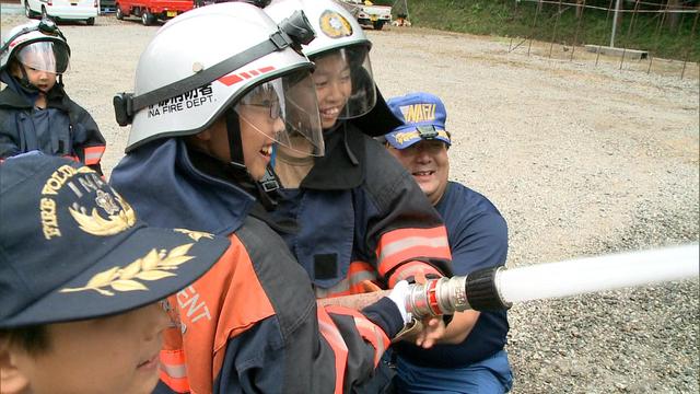 荒井区少年少女消防クラブ夏季訓練