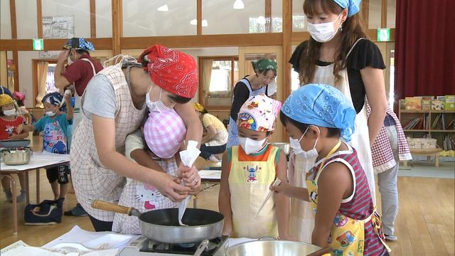 美篶保育園で親子クッキング