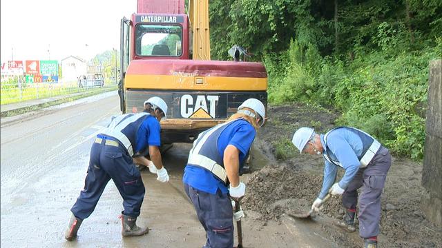 箕輪町で昨夜局地的に強い雨