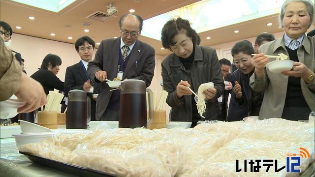 上伊那産の小麦「ハナマンテン」の麺　試食