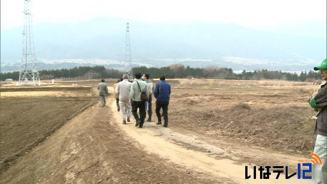 伊那市田原の農地を農水省が視察