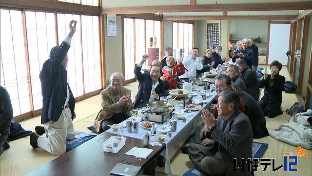 箕輪町出身の千葉選手に声援