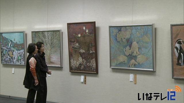 日本画県展　伊那地区展始まる