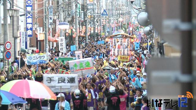 熱気と興奮　伊那まつり開催