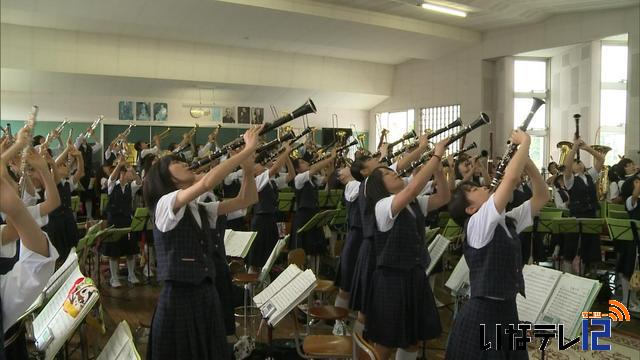 東部中学校吹奏楽部定期演奏会に向け練習