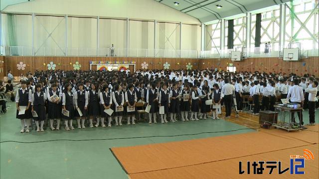 東部中　被災地中学校と桜で絆深める