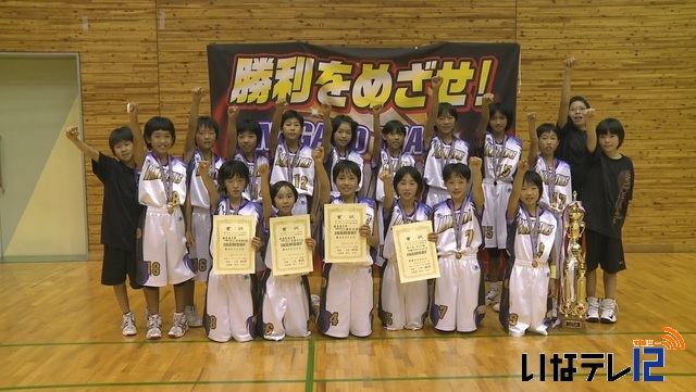 CATV杯ミニバス大会　伊那DT女子初優勝