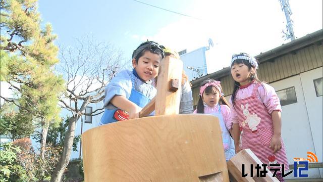 伊那保育園でもちつき