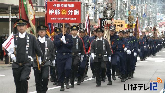 伊那市・南箕輪村の消防団出初式