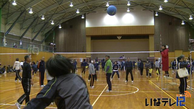 南箕輪村冬季村民体育祭ソフトバレーボール大会