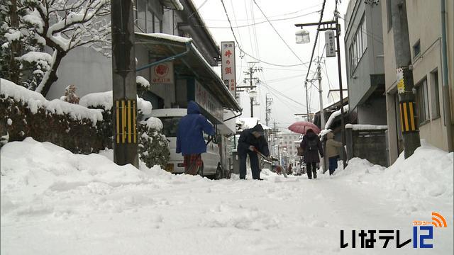 朝から雪　11センチの積雪