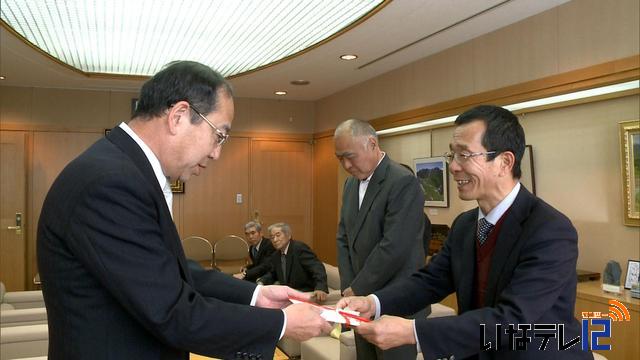 伊那山仲間と伊那山の会　伊那市に寄付