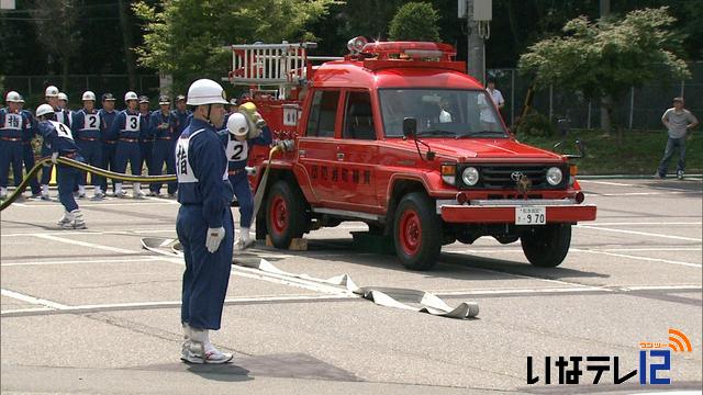 優勝ポンプ車第6分団、小型第4分団、ラッパ第5分団