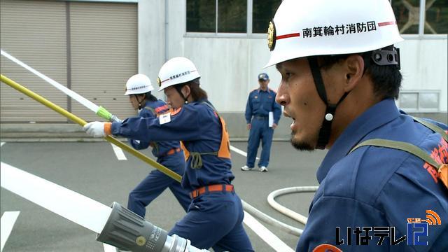 南箕輪村消防団第3分団第1部　県大会に向け練習に熱