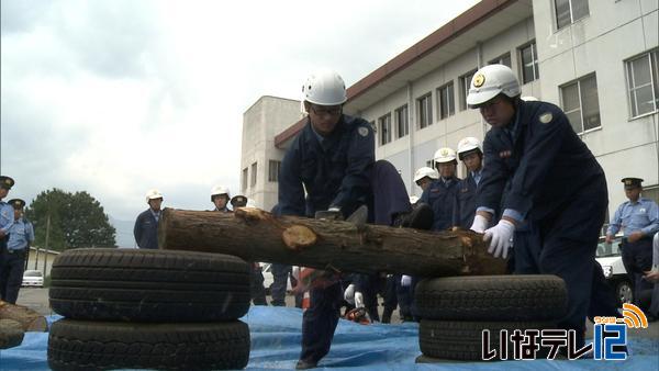 伊那警察署で地震総合防災訓練