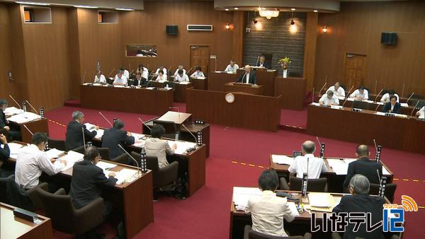 町議会９月定例会　２０議案を提出