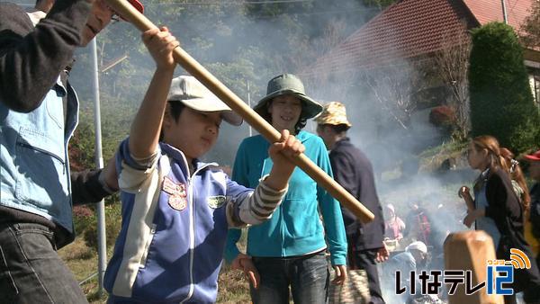 伊那市富県桜井区やきいも・餅つき大会