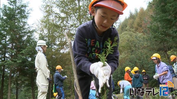 箕輪西小学校４年生が里山整備