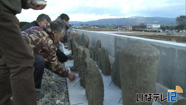 山寺区霊園に６４体の石仏安置