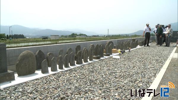 山寺住民が地元に残る石仏を見学