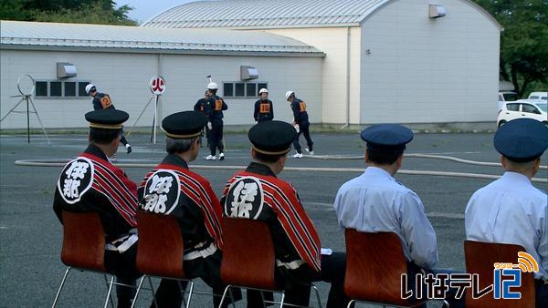 伊那市消防団　上伊那大会激励