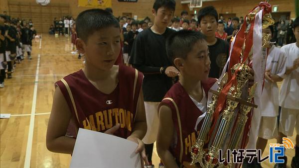 ＣＡＴＶ杯ミニバス　男子春富初優勝・女子伊那ＤＴ優勝