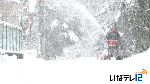 伊那地域平地で本格的な積雪