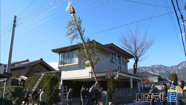 箕輪町大出上村で大文字